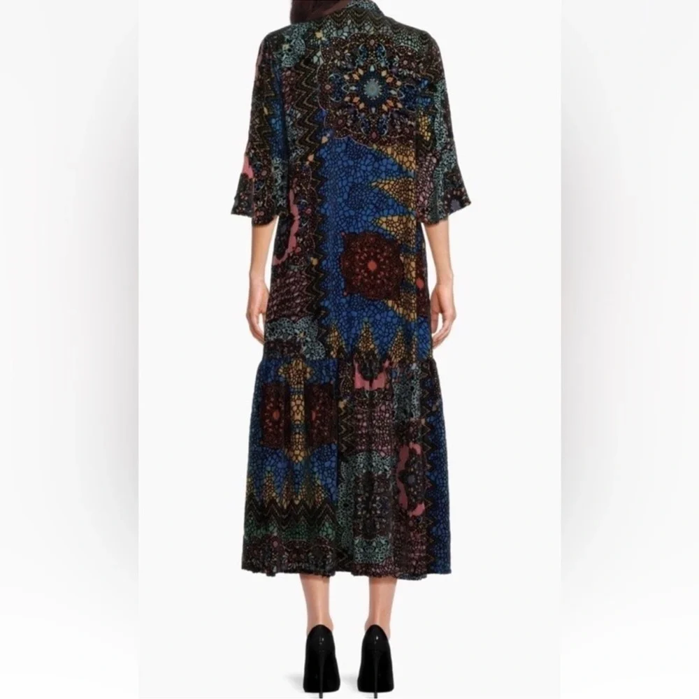 Multicolor Patterned Maxi Dress - Picture 4 of 9